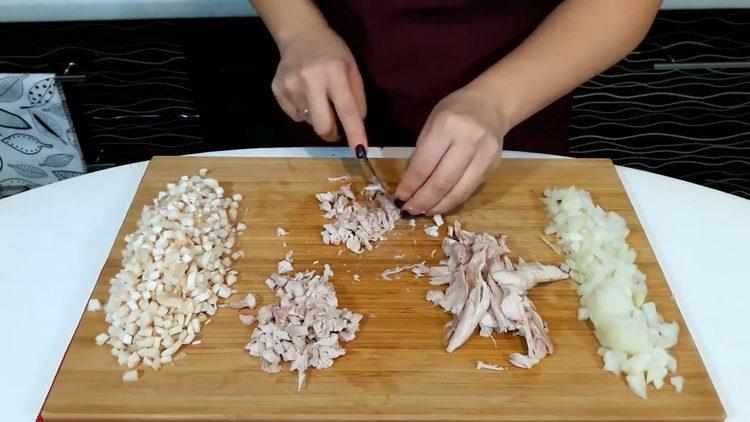 For cooking, chop meat