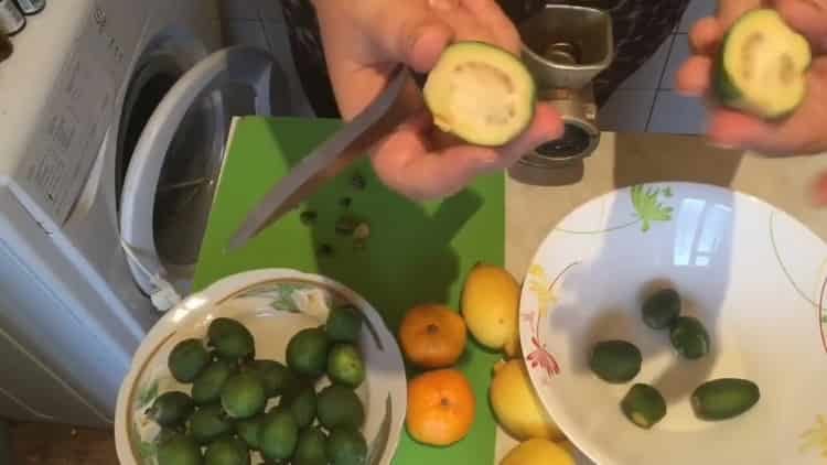 Prepare the ingredients for cooking.