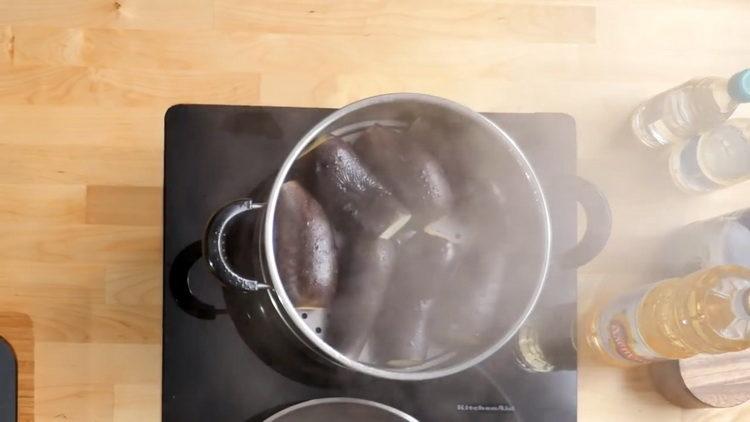 Prepare the ingredients for cooking.