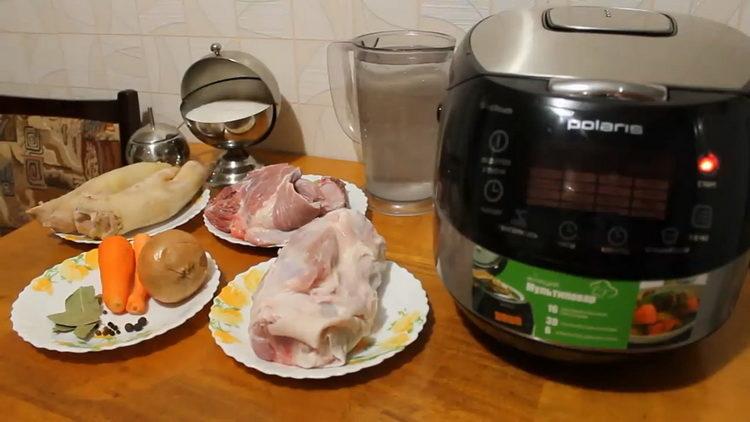 Cooking aspic in a slow cooker, recipes