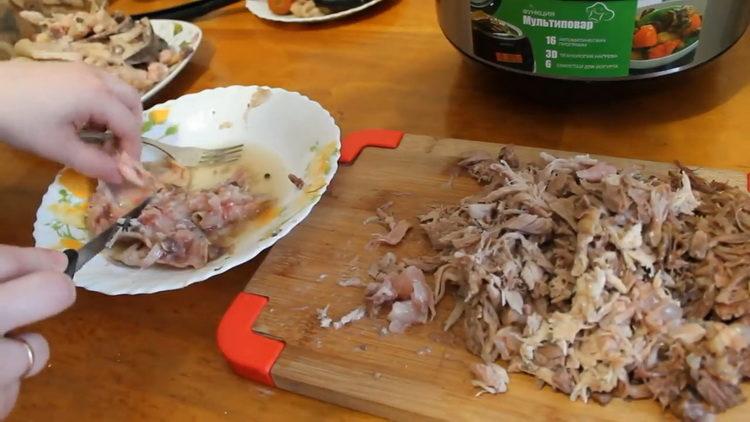 For cooking, chop meat