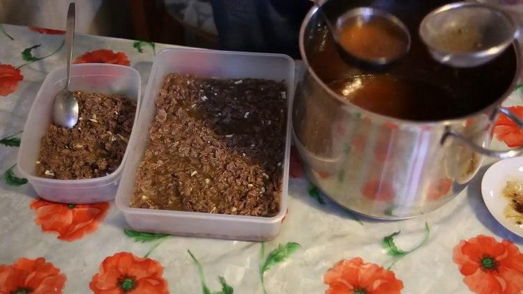 Prepare the ingredients for cooking.