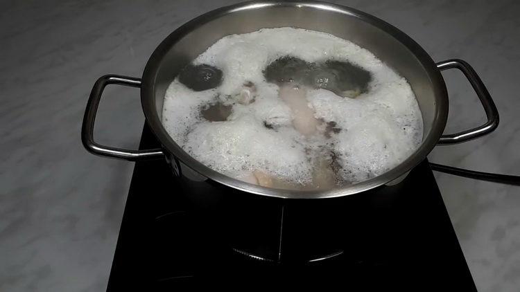 Prepare the ingredients for cooking.