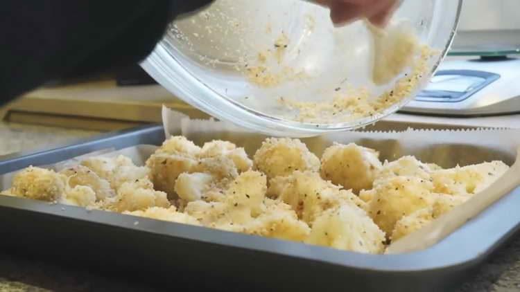 put the cabbage on a baking sheet