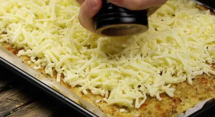 put cheese on the dough
