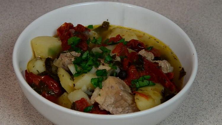 Delicious homemade canahi in Georgian