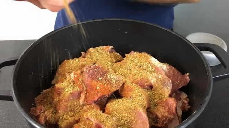 Prepare the spices for cooking.