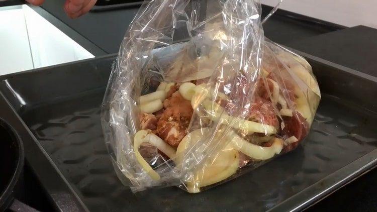 Heat the pan to cook