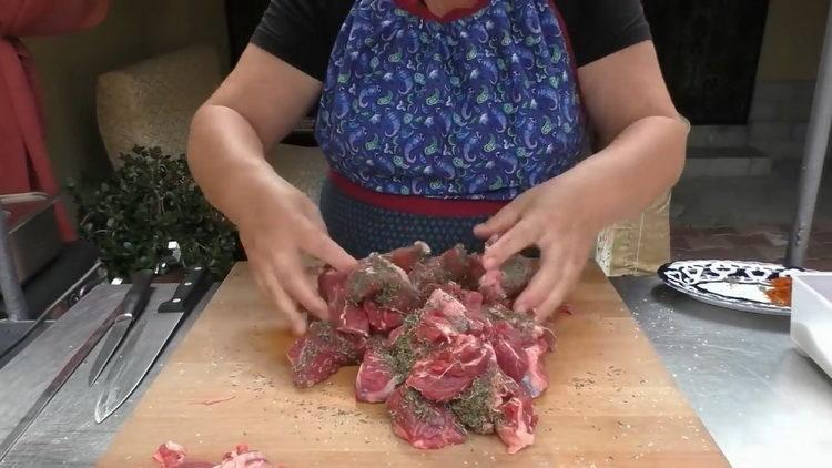 Prepare the ingredients for cooking.