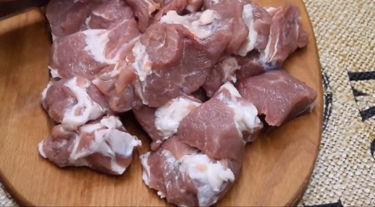 Prepare the ingredients for cooking.