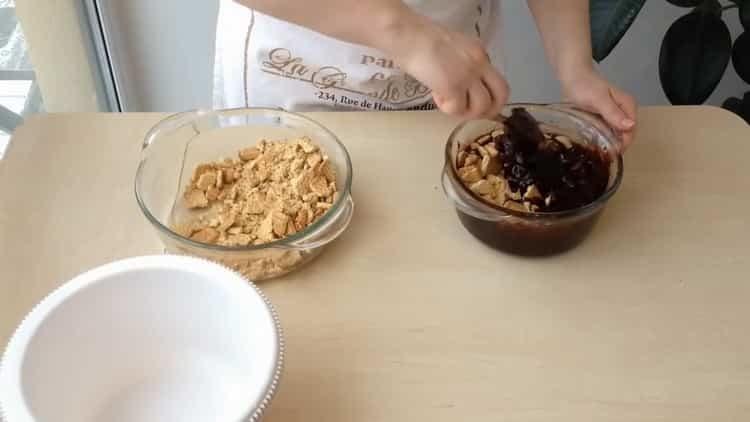 Mix the ingredients to prepare the meal.