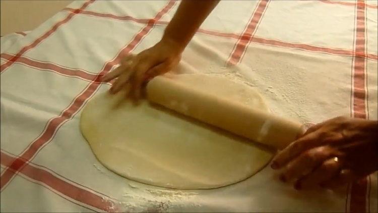 Roll out the dough to make baking