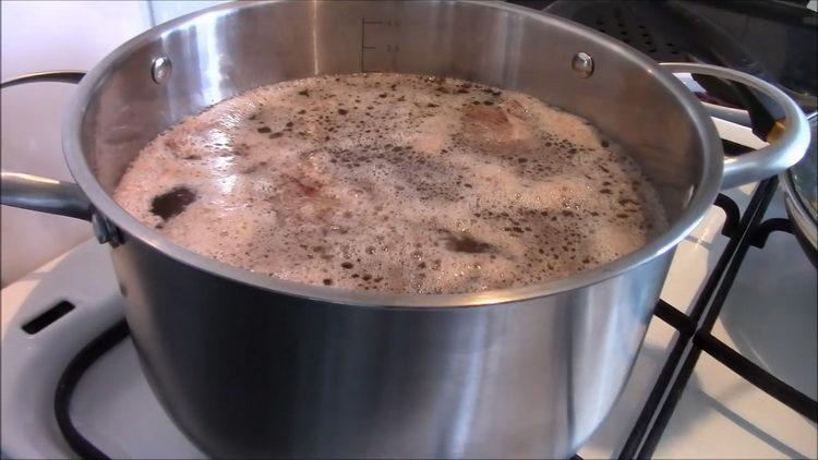 Prepare the ingredients for cooking.