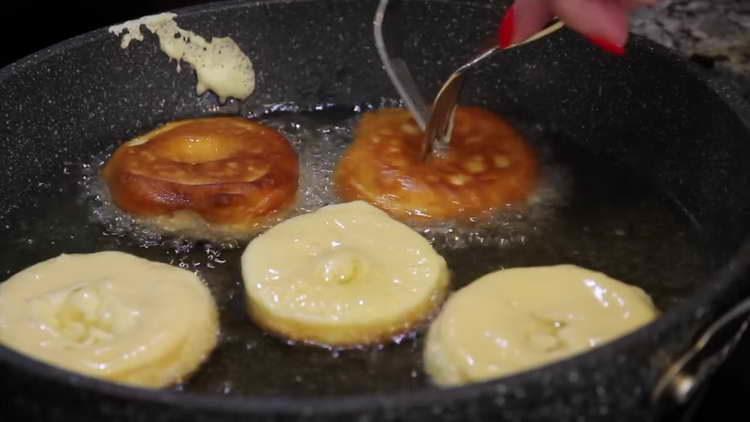 fry apples on both sides