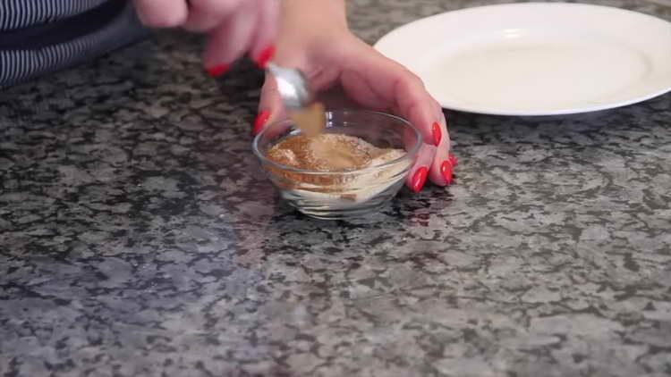 mix sugar and cinnamon separately