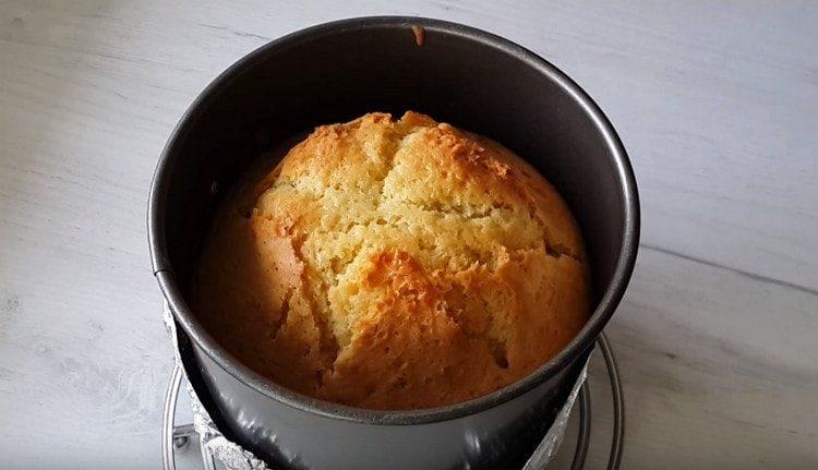 The biscuit is baked for about an hour.