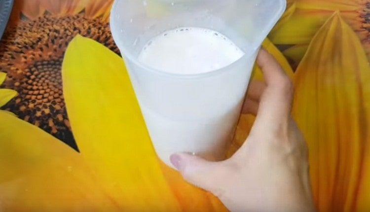 Add milk to the cereal.