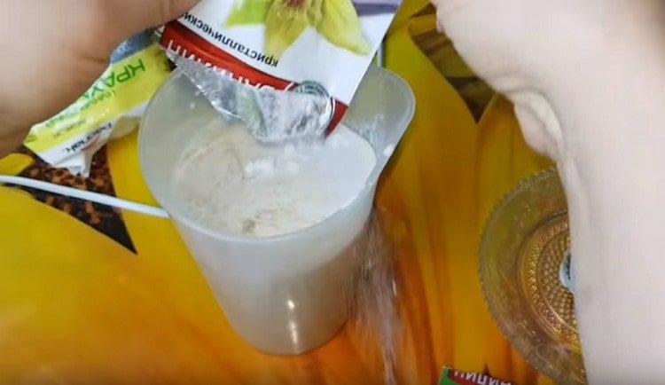 Add starch and vegetable oil