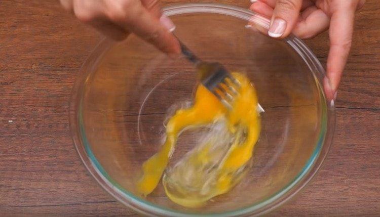 Beat the eggs separately.