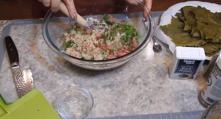 Add herbs, spices and mix everything.