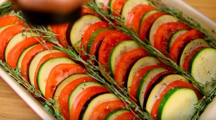 Sprinkle vegetables with salt and pepper.