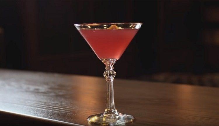 put the zest in a glass and serve our Cosmopolitan cocktail.