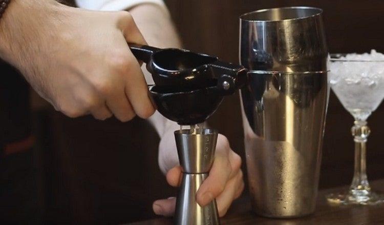 Squeeze juice from lime.