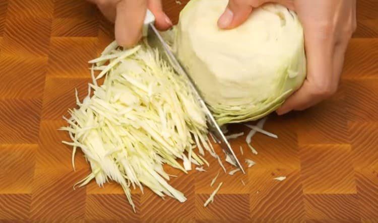 finely chop the cabbage.