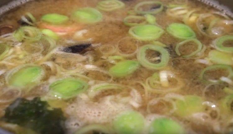 Cook the soup for a few more minutes.