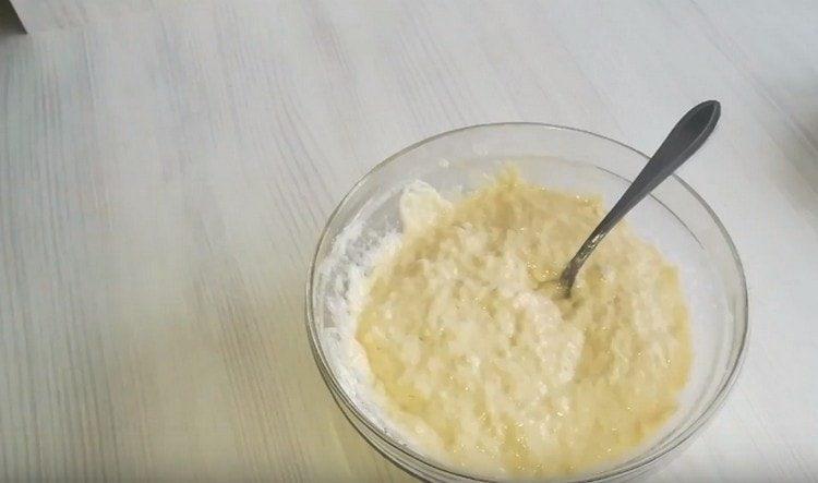 Add water and mix the dough.