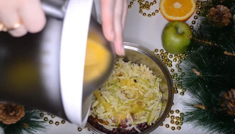 Orange juice is also added to the berries.