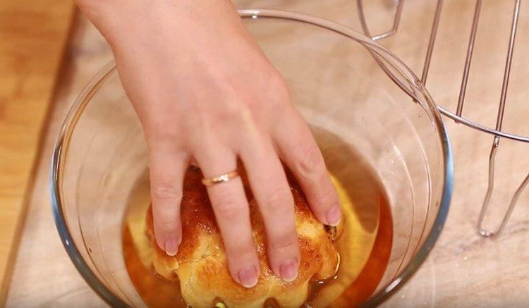 We dip each woman in syrup and hold for 15 seconds.