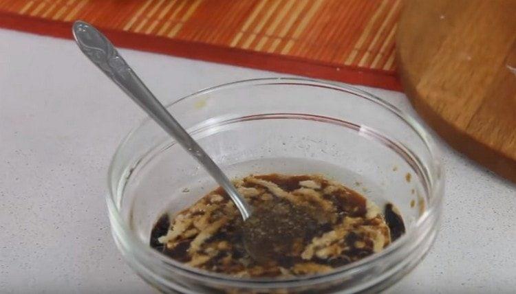 Add sugar and pepper.