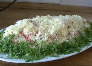 We prepare a gentle summer salad according to a step-by-step recipe with a photo.