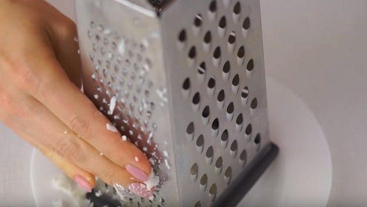 Grate the whites and yolks separately.