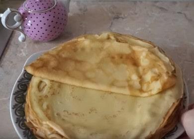 Thin pancakes with milk  - always come out