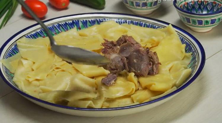 put the ingredients in a dish