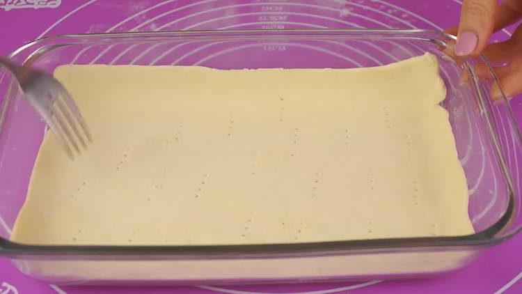 pierce the dough with a fork