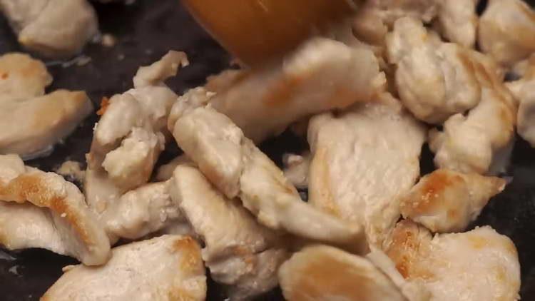 fry the chicken until golden