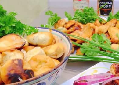 How to cook fried mushroom raincoat with garlic 🍲