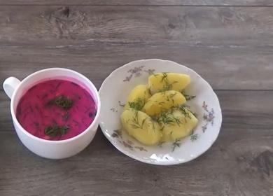 Step by step recipe for cold  beetroot soup