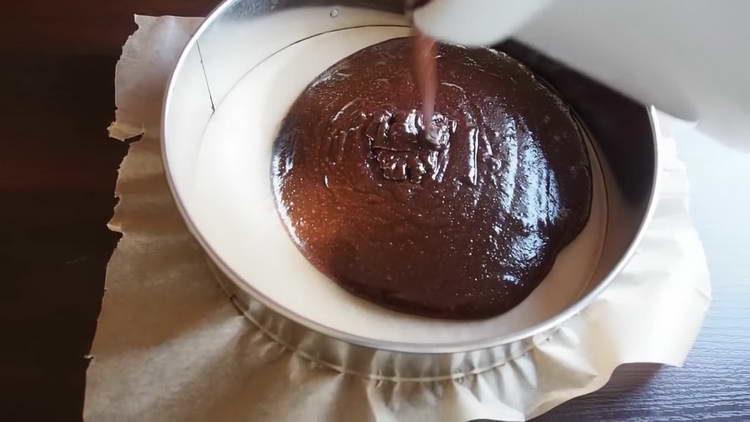 pour the dough into the mold