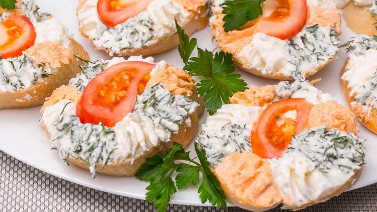 sandwiches on the festive table