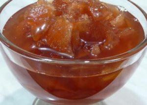 incredible fast transparent apple jam with slices