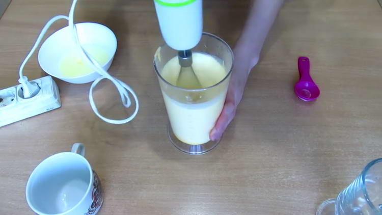 beat milk with egg