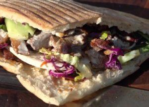 cooking an unusual doner kebab