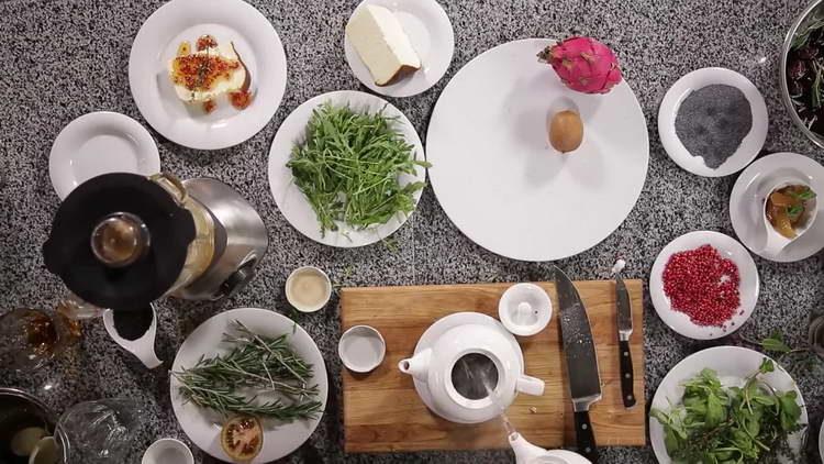 Pour tea with boiling water