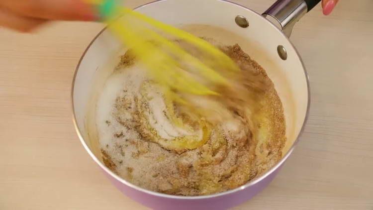 mix honey and flour