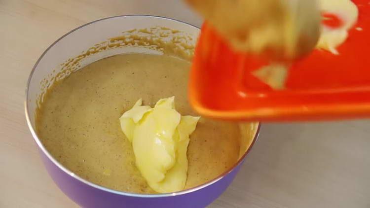 put butter in the mixture