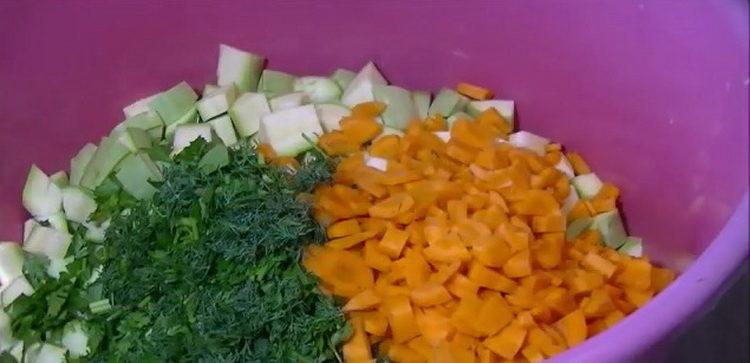 chop and mix the ingredients